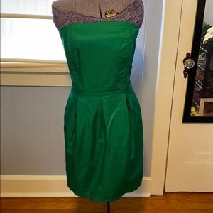 Strapless dress green